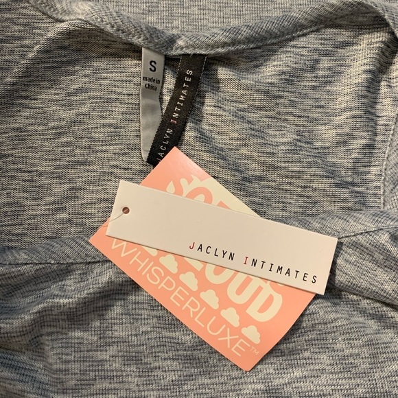 New Womens Jaclyn Intimates Gray Striped Pajamas PJs Set - Picture 5 of 16